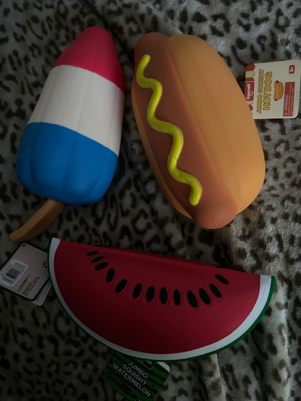 Viral Novelty Squishy Toys - Bomb pop Hot Dog & Watermelon jumbo